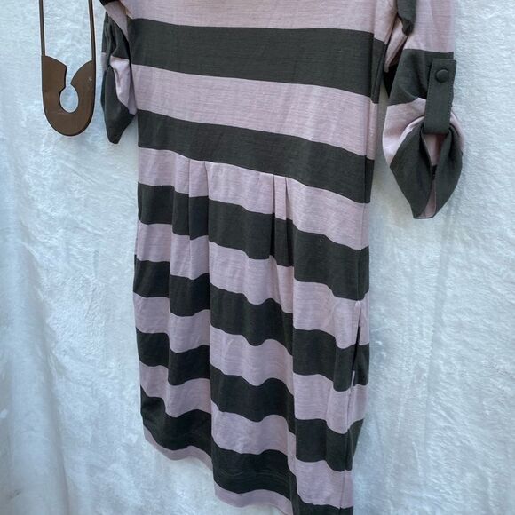 Zara Collection Striped Dress Cowl Neck - Picture 5 of 9